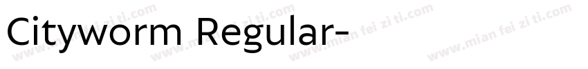 Cityworm Regular字体转换